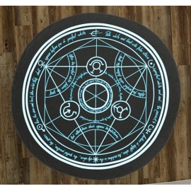 59" Round Beach Towel with Hemmed Ends. - Sublimation Custom Printed