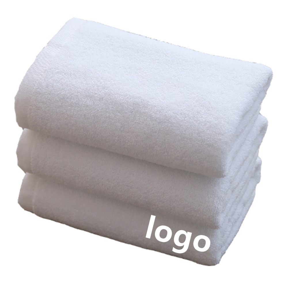 White Beach Towel Salon Health Club Towel Custom Printed