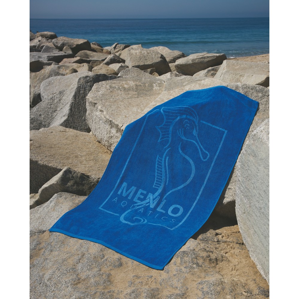 Custom Embroidered Platinum Collection Heavyweight Colored Beach Towel (Screen Print)