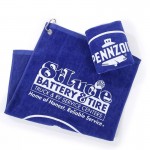 Custom Imprinted Cotton Golf Towel With Grommet And Hook