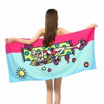 Logo Branded Full Color Microfiber Beach Towel