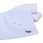 21S/S Cotton White Wash Cloth Face Towel Logo Branded