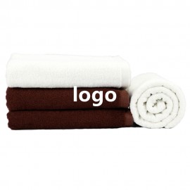 Logo Branded 500G Health Club Hair Salon White Bland Bath Towels