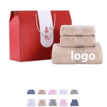 3 Piece Cotton Towel Gift Set Custom Imprinted