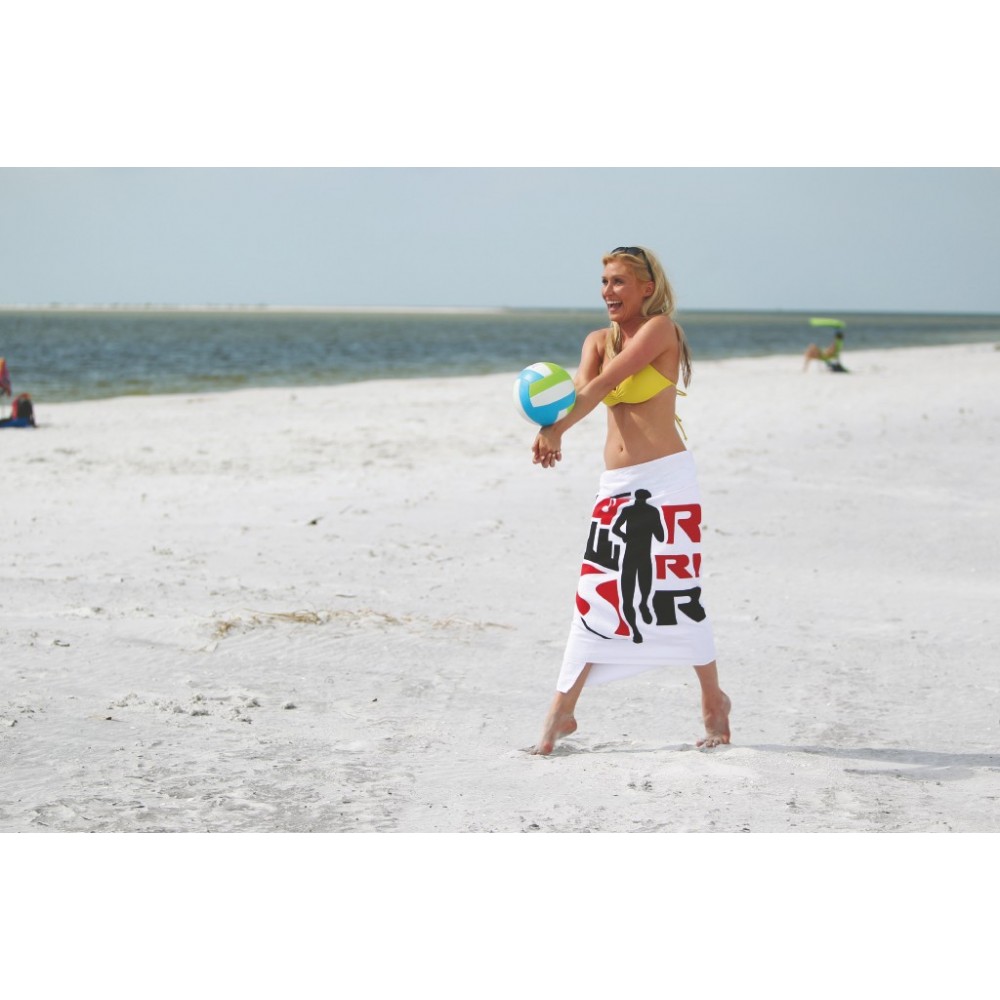 Jewel Collection White Beach Towel (Screen Print) Custom Printed Jewel Collection White Beach Towel (Screen Print) Custom Printed