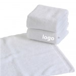 Custom Embroidered 32S/S Cotton White Wash Cloth Face Towel