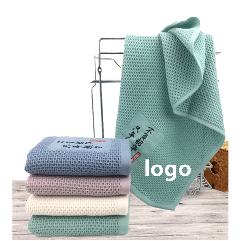 Long Staple Honeycomb Cotton Hand Towels Custom Imprinted