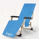 Custom Imprinted Double-sided fleece quick drying portable beach chair cover