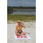 Pro 1 Select Midweight White Beach Towel Logo Branded