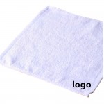 Logo Branded Premium White Resort Small Square Towels