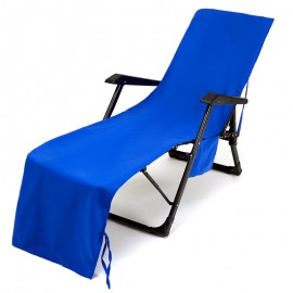 Logo Branded Beach Chair Cover with Side Pockets