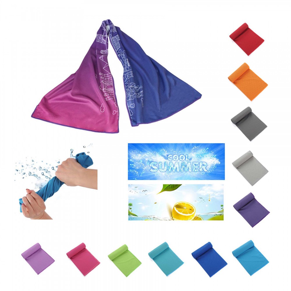 Dye-Sublimated Cooling Towel Custom Printed Dye-Sublimated Cooling Towel Custom Printed