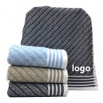 Logo Branded Premium Strips Jacquard Hand Towels