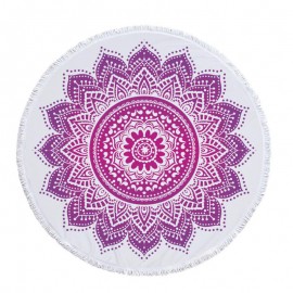 Custom Imprinted Superfine Fiber Round Beach Mat 9 inch-Diameter