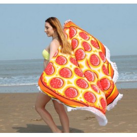 Round Beach Towel with tassels,Microfiber Mat Logo Branded