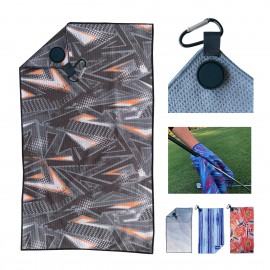 Magnetic Micro-fiber Waffle Golf Towel Logo Branded  Magnetic Micro-fiber Waffle Golf Towel Logo Branded