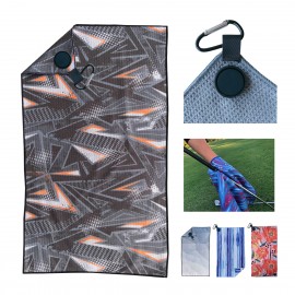 Magnetic Micro-fiber Waffle Golf Towel Logo Branded