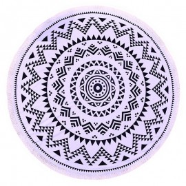 Logo Branded Round Sublimation Beach Towel