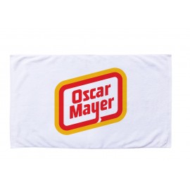 Personalized MaxxColor Deluxe White Beach Towel ( 35" x 60" )