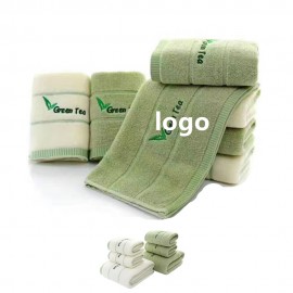 Logo Branded Terry Velour Hemmed Hand Towel