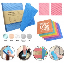 Reusable Cellulose Sponge Dishcloths Custom Embroidered