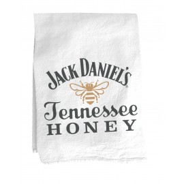 Logo Branded White Vintage Flour Sack Towel with Custom Print