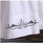 Custom Imprinted White Cotton Hotel/Bath Towels