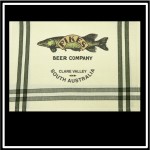 Sage/Black Double Stripe Kitchen Towel - 20"x28" Logo Branded