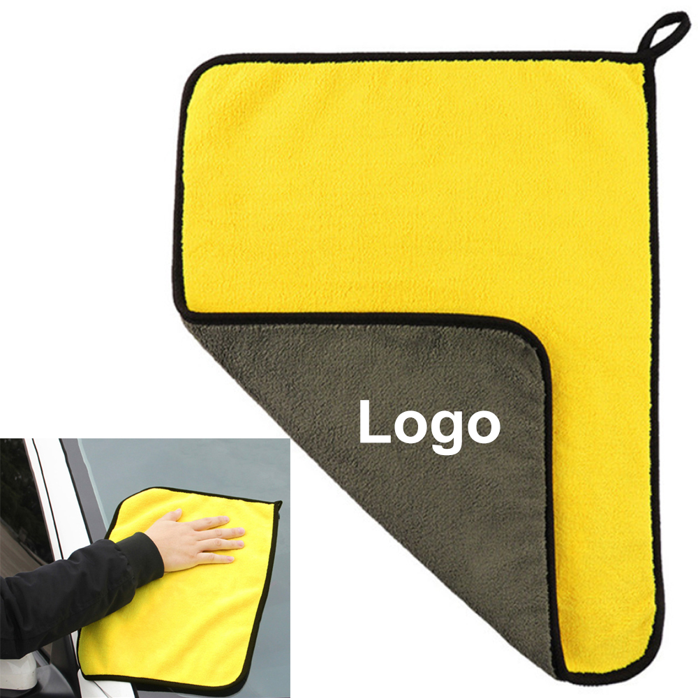 Logo Branded Coral Velvet Cleaning Towel Logo Branded Coral Velvet Cleaning Towel