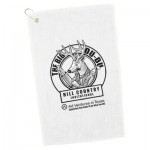 White Fingertip Towel Hemmed Custom Imprinted