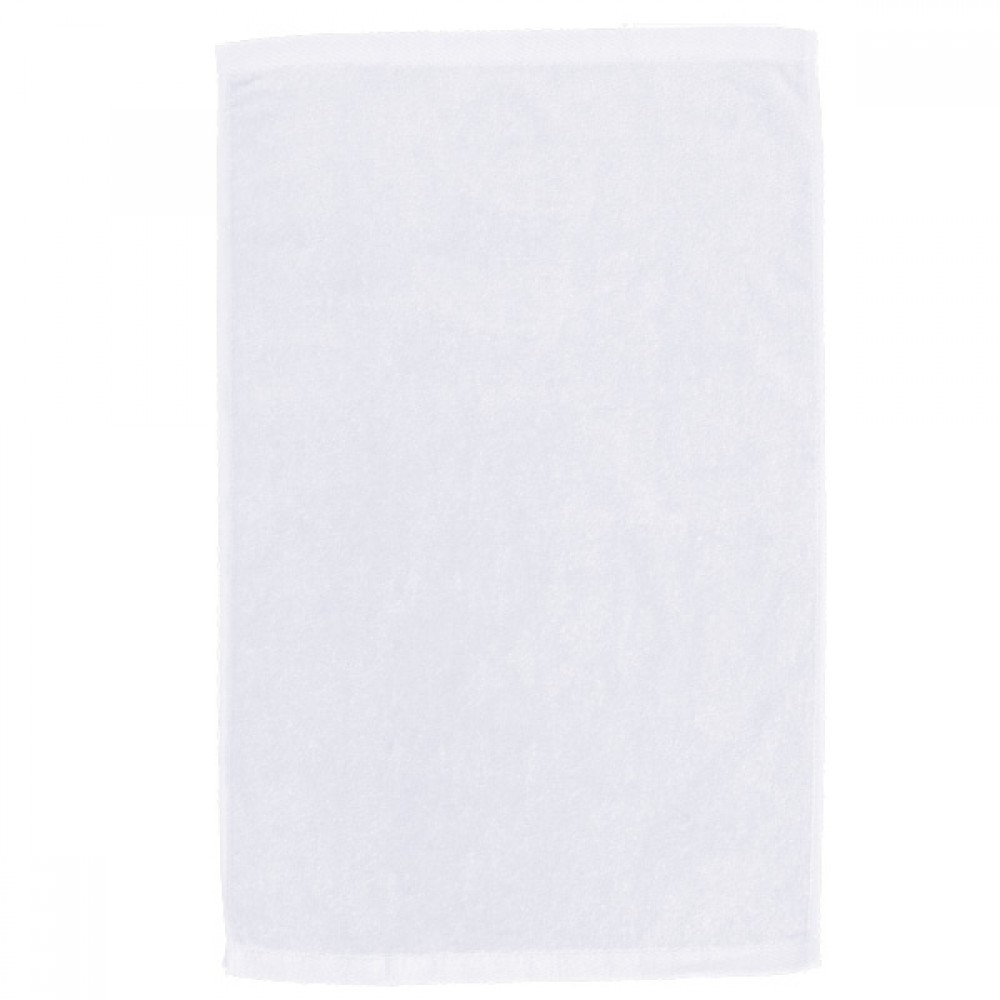 Premium Velour Hand & Sport Towel (White Towel, Screen Printed) Logo Branded