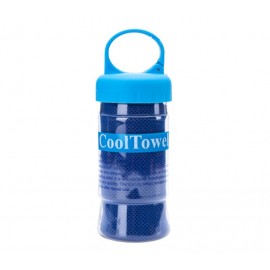 Custom Imprinted Cooling Towel - Plastic Bottle