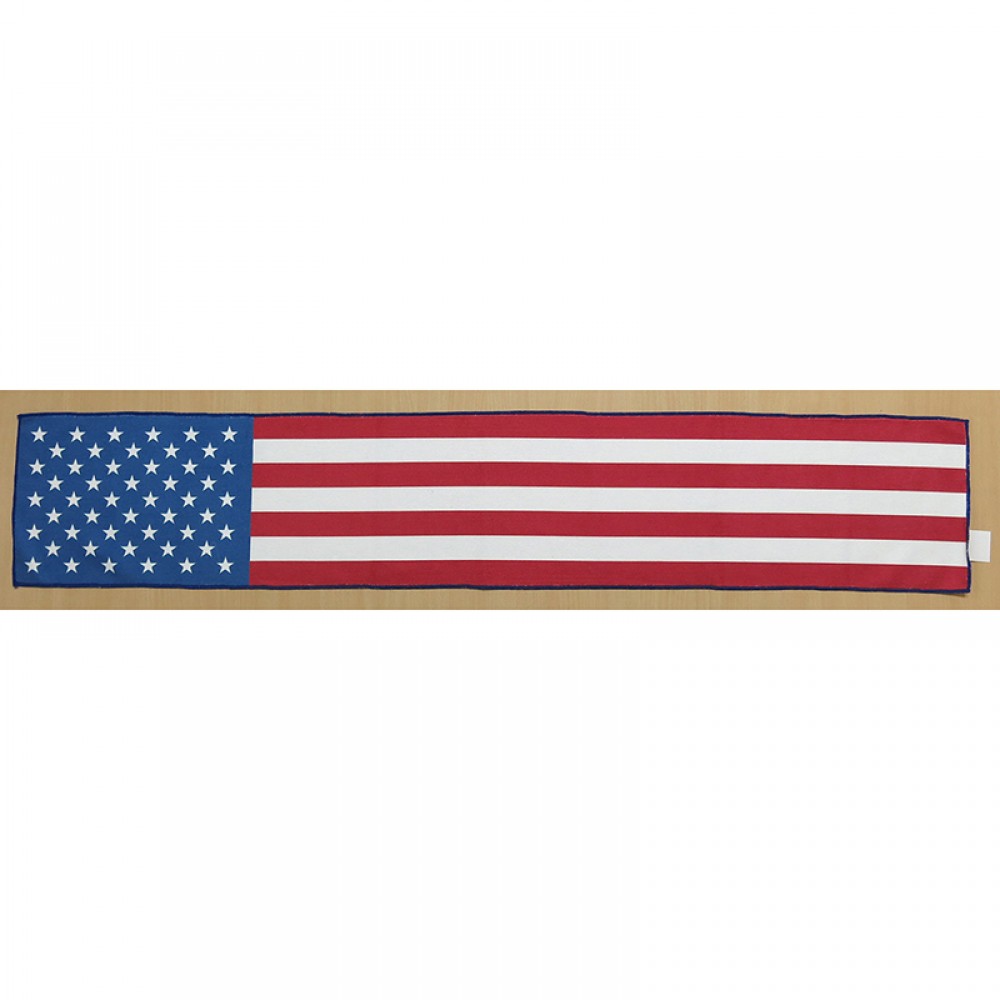Overseas Patriotic Microfiber Towel Custom Embroidered Overseas Patriotic Microfiber Towel Custom Embroidered