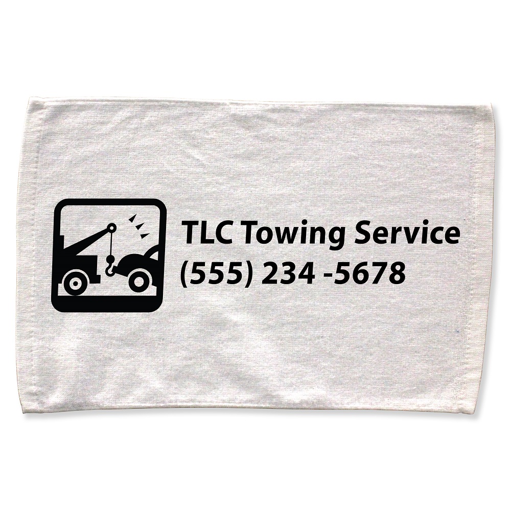 Custom Imprinted Rally White Velour Hemmed Towel (11"x18") Custom Imprinted Rally White Velour Hemmed Towel (11"x18")