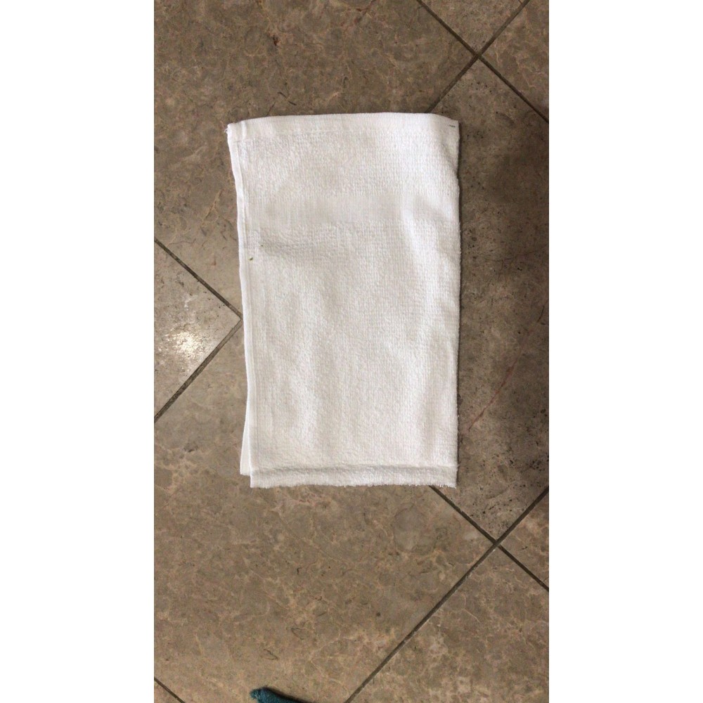 Logo Branded 2.25lbs/dzn Terry Hand Towel Hemmed Ends Logo Branded 2.25lbs/dzn Terry Hand Towel Hemmed Ends