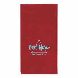 Logo Branded Burgundy 3 Ply Paper Guest Towels