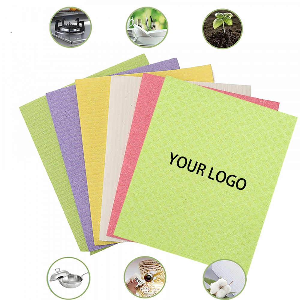 Wood Pulp Sponge Wipes Color Backer Logo Branded Wood Pulp Sponge Wipes Color Backer Logo Branded