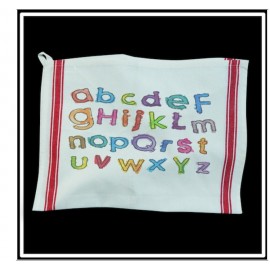 Custom Imprinted Vintage Stripped Kitchen Towel - Red Stripe
