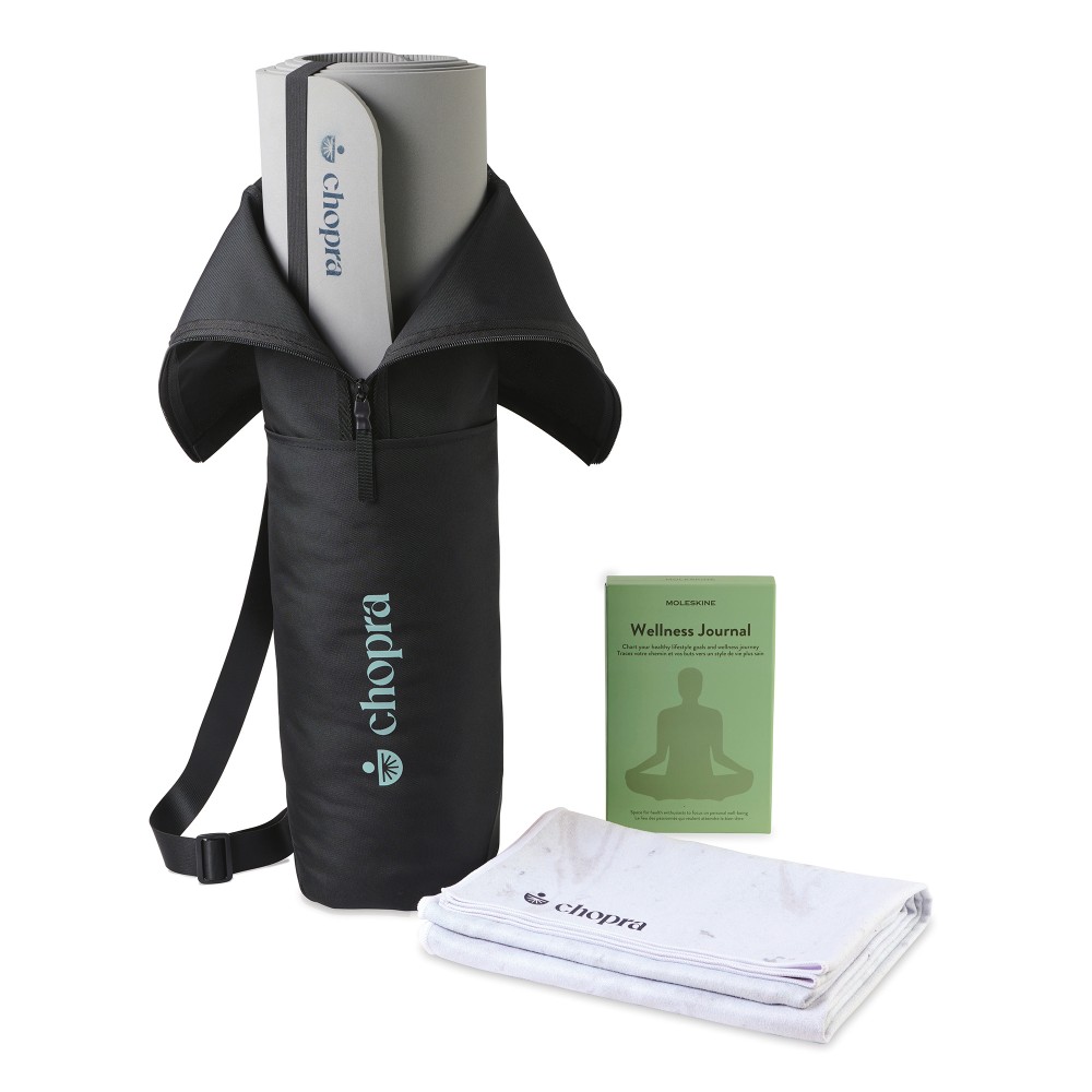 Mind, Body, and Flow Yoga Set - Black-Marble Custom Embroidered