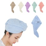 Logo Branded Microfiber Fast Hair-Dry Wrap Cap