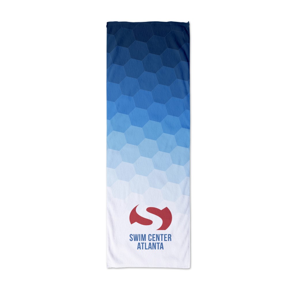 100% Polyester Fitness Cooling Towel 12x36 Logo Branded