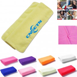 Logo Branded Microfiber Advertising And Cleaning Square Towel