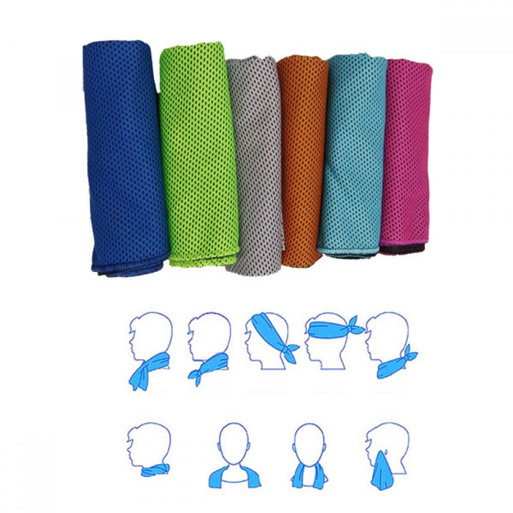 Custom Embroidered Instant Cooling Towel for Sports Custom Embroidered Instant Cooling Towel for Sports