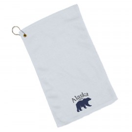 Custom Imprinted Velour Fingertip Towel w/Hemmed