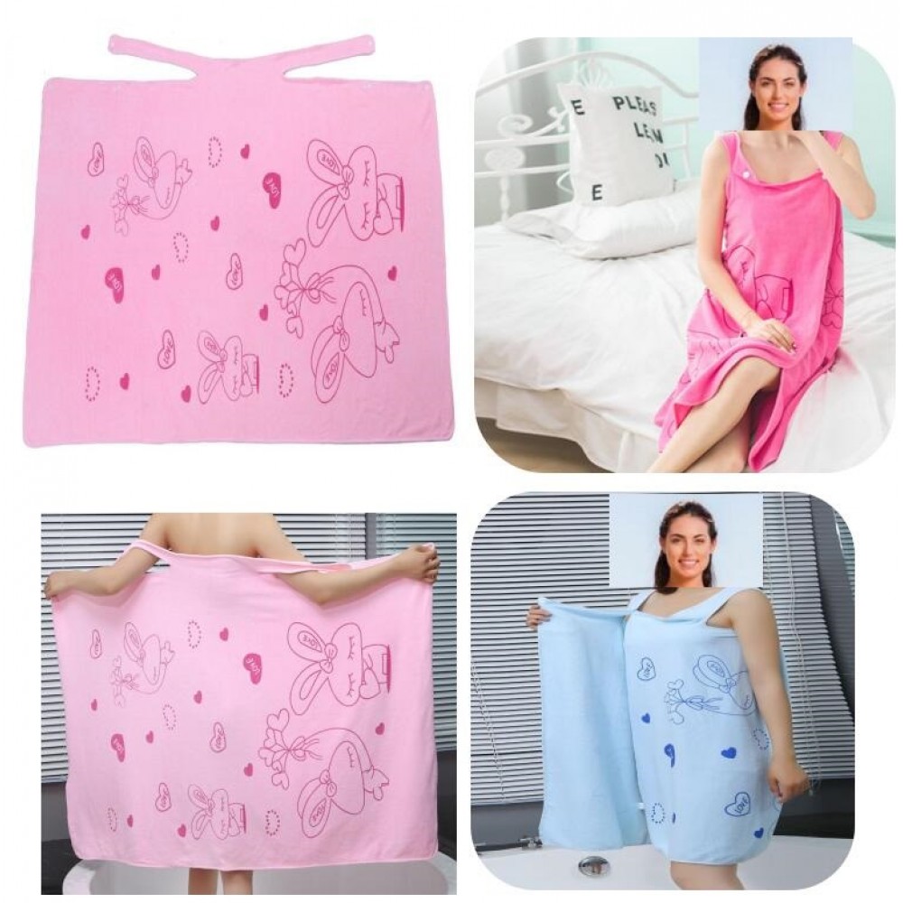 Custom Imprinted Women's Velour Spa Wrap Custom Imprinted Women's Velour Spa Wrap