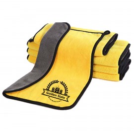 Coral Velvet Car Towel Custom Embroidered