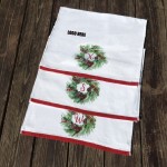Custom Embroidered 100% Cotton Tea Towel