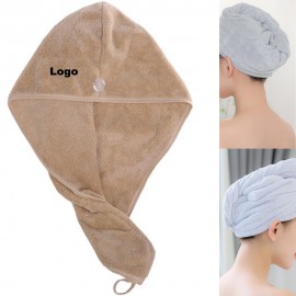 Woman Hair Towel Wrap Logo Branded