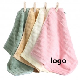 Custom Embroidered Bamboo Fiber Square Towels Drool Towels