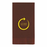 Custom Imprinted Chocolate Brown 3 Ply Paper Guest Towels
